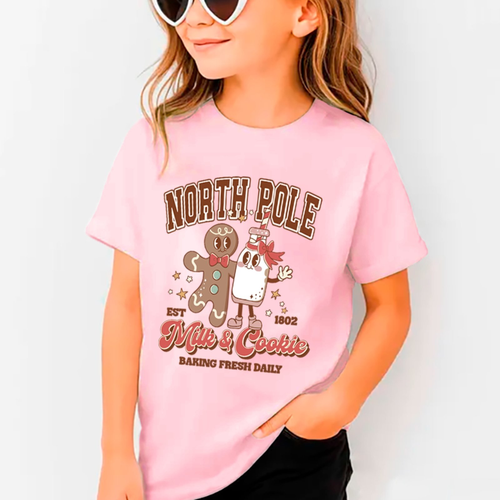 Vista 2 Infantil - Camiseta Ousy Dupla Leite e Cookie Natal branco ousy branco