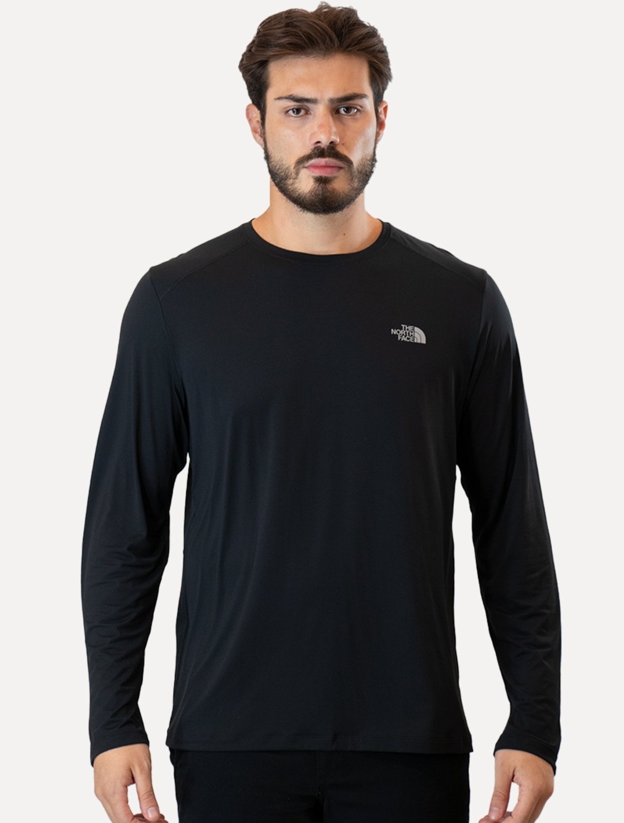 Blusa The North Face Masculina Manga Longa Crewneck Preta