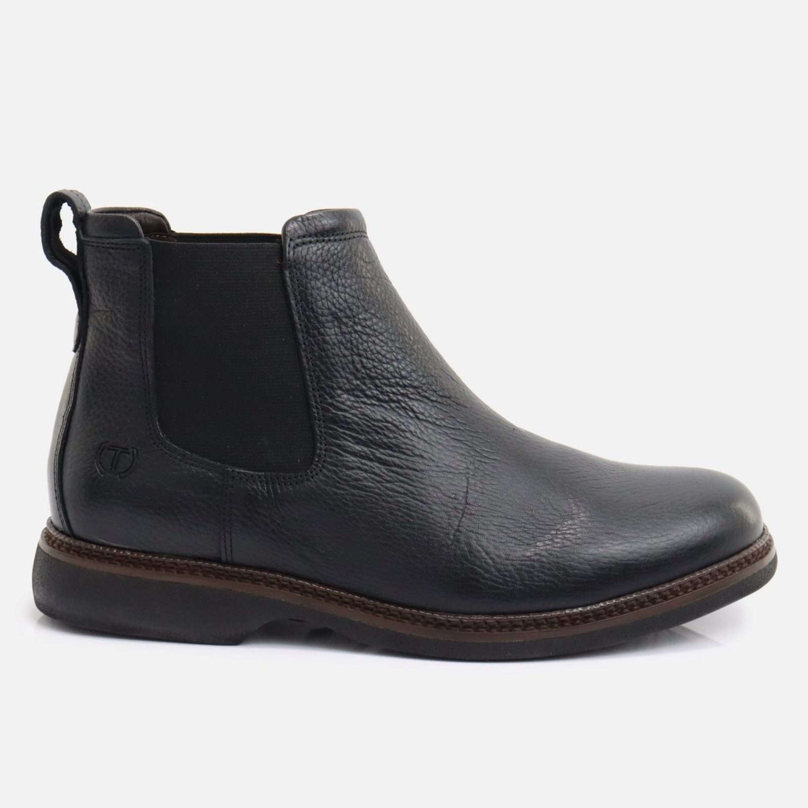 Botina Masculina Clássica Couro Legítimo Alto Padrão Elegância e Resistência Profissional Preto