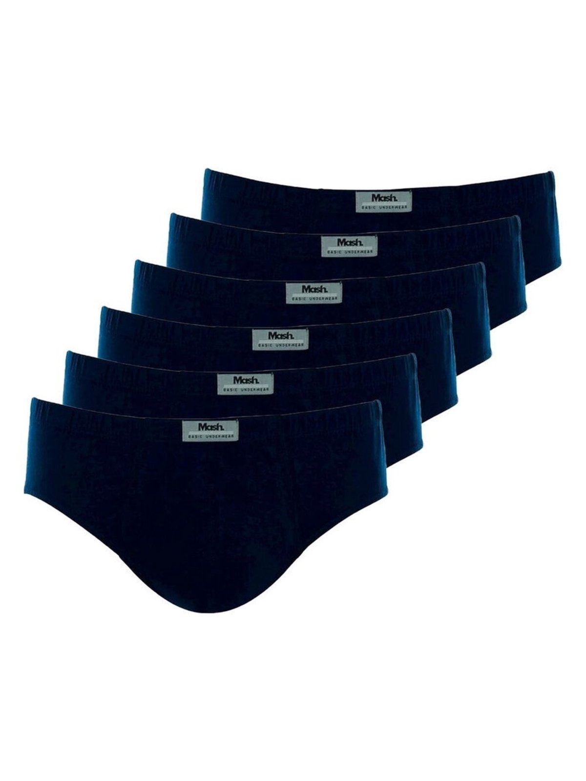 Kit com 6 Cuecas Slip Mash 074.58 Plus Size