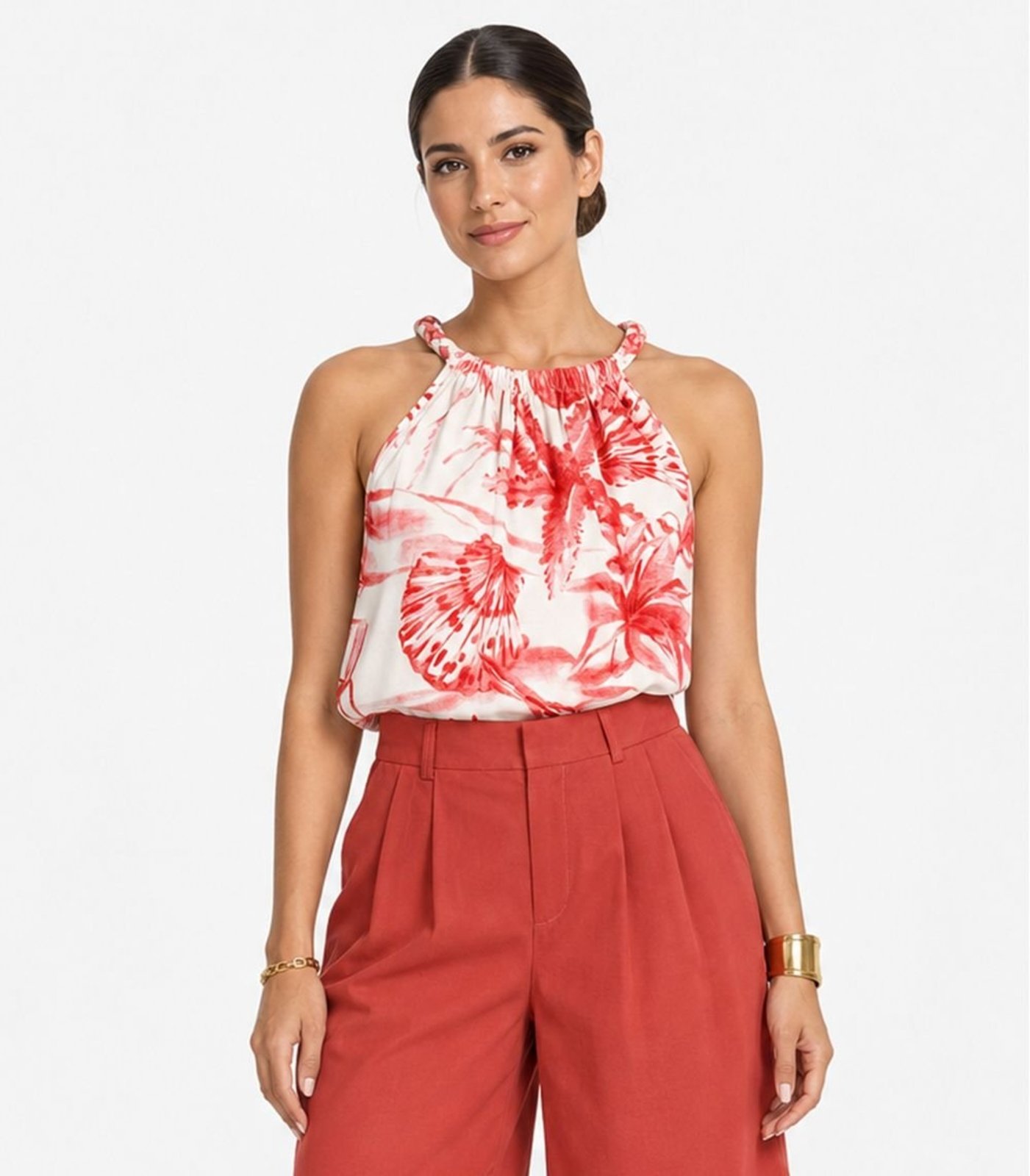 Blusa de Alça Feminina em Meia Malha Endless Laranja