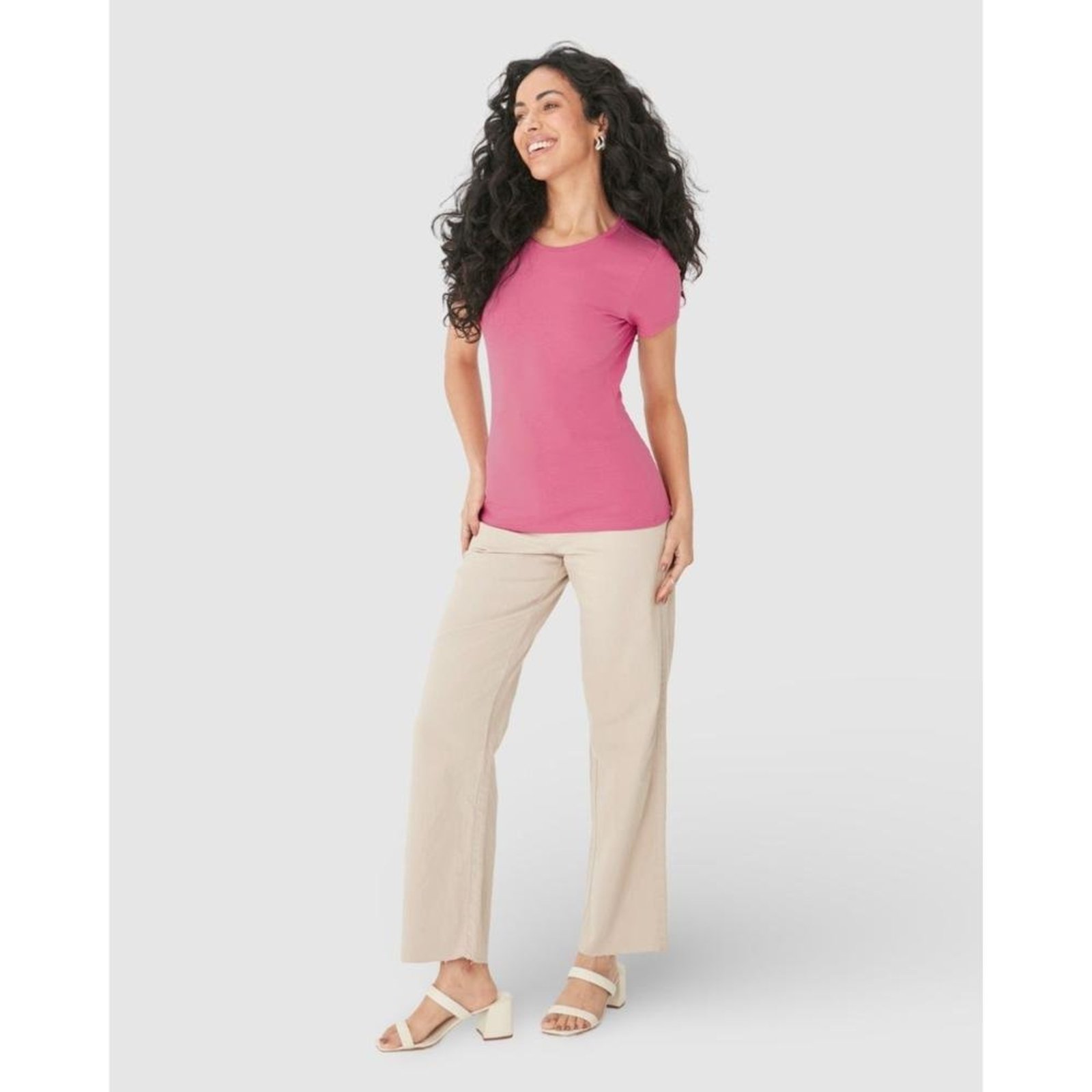 Vista 3 Blusa Básica Feminina Decote Redondo Em Algodão Malwee cinza Malwee cinza
