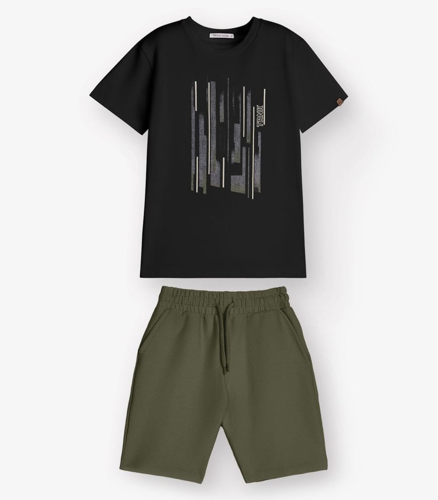 Infantil - Conjunto Camiseta com Bermuda Menino Trick Nick Preto