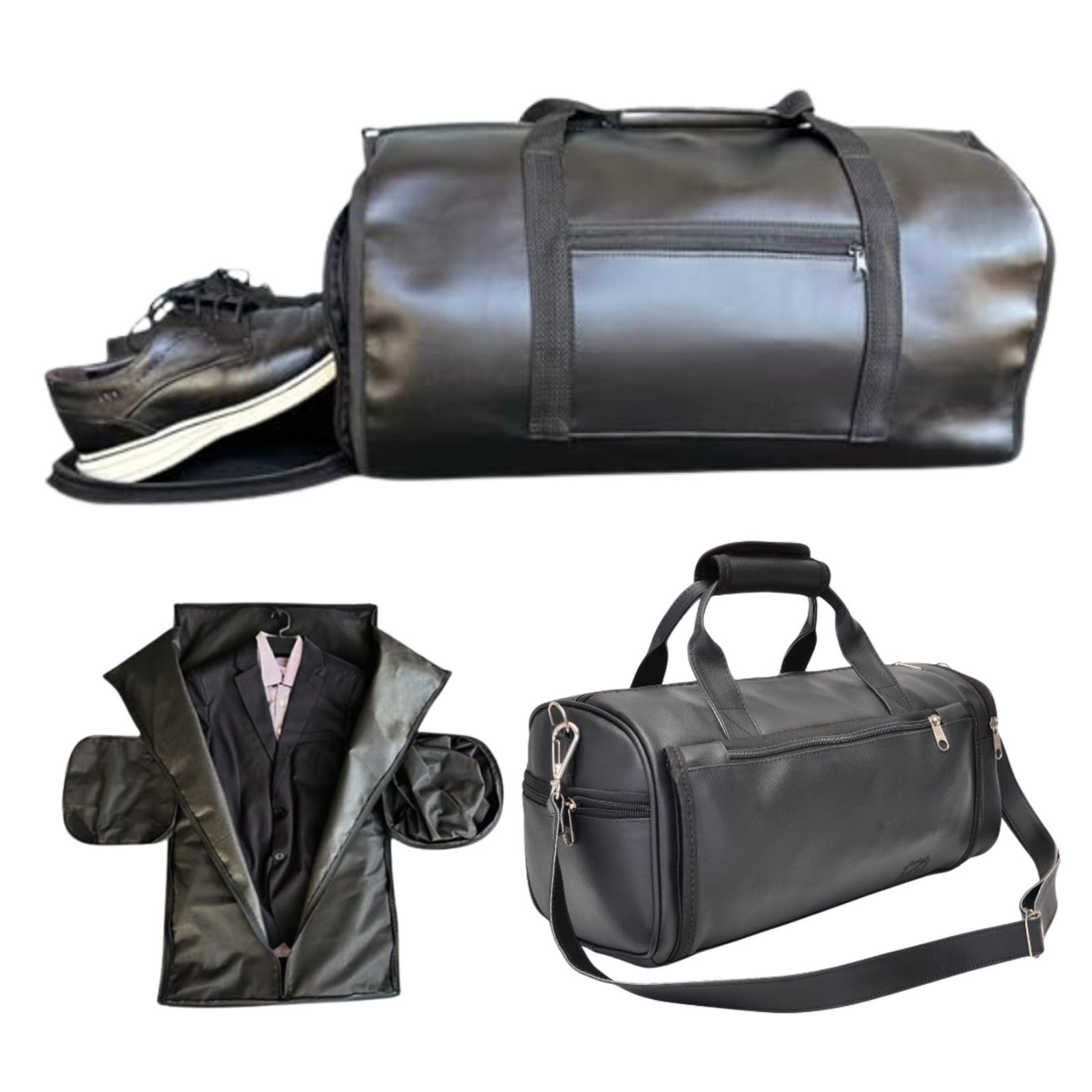 Vista 3 Bolsa de Viagem Porta Terno Mala Executiva TH6 Premium preto TH6 preto