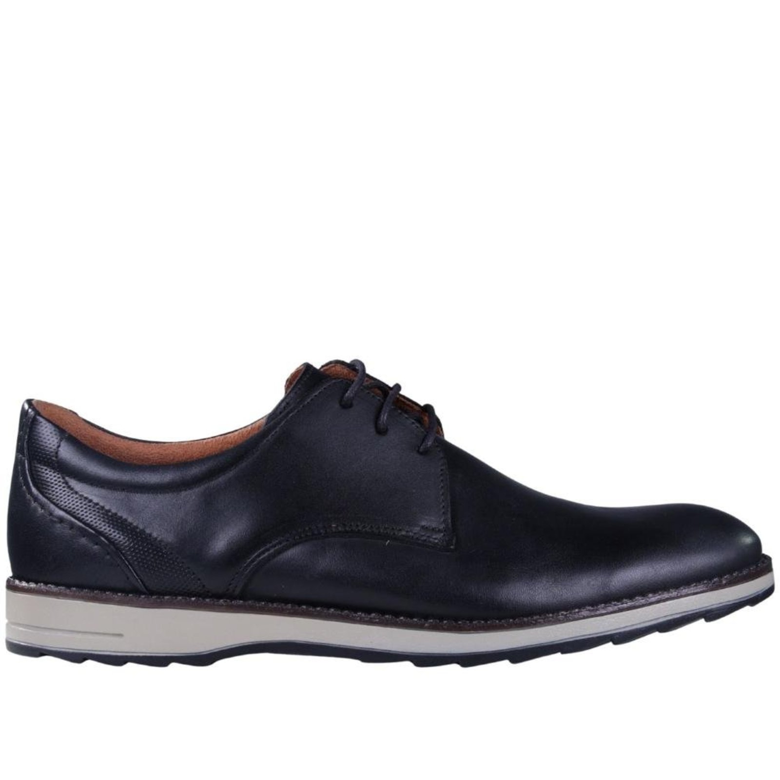 Sapato Masculino New Mendonza em Couro Zariff Nmz004 Preto Incolor
