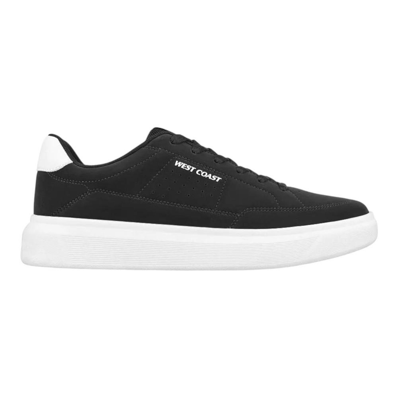 Tênis Casual West Coast Venture Preto e Branco Masculino Preto