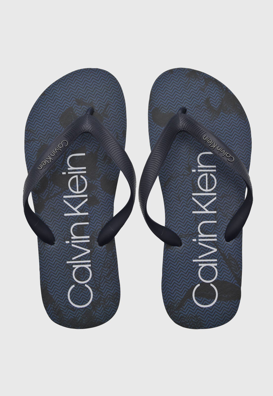 Chinelo Calvin Klein Tiras Finas Azul Escuro
