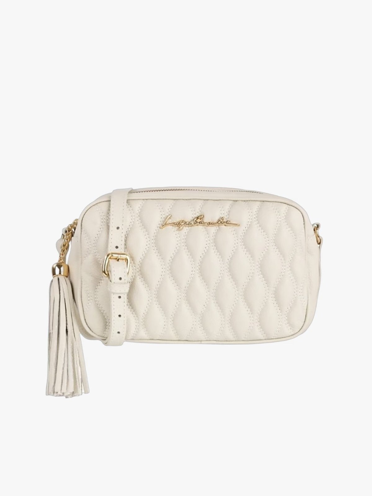 Bolsa Classica Luiza Barcelos Off White E Alça Regulável Média