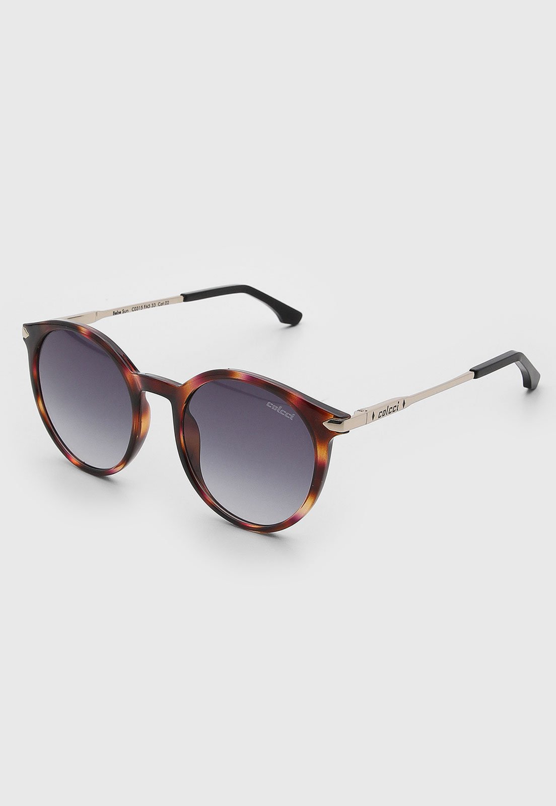Óculos de Sol Feminino Colcci Arredondado Marrom