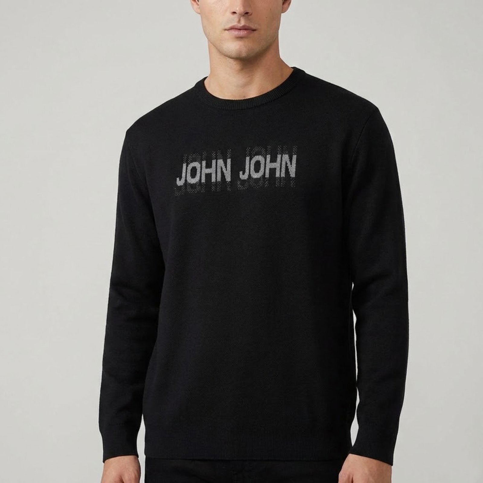 Suéter Tricot John John Shadow Ou26 Preto Masculino