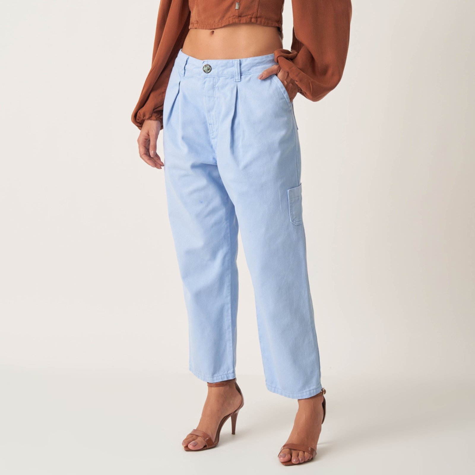 Calça Jeans Cenoura Relaxed Gancho Alongado