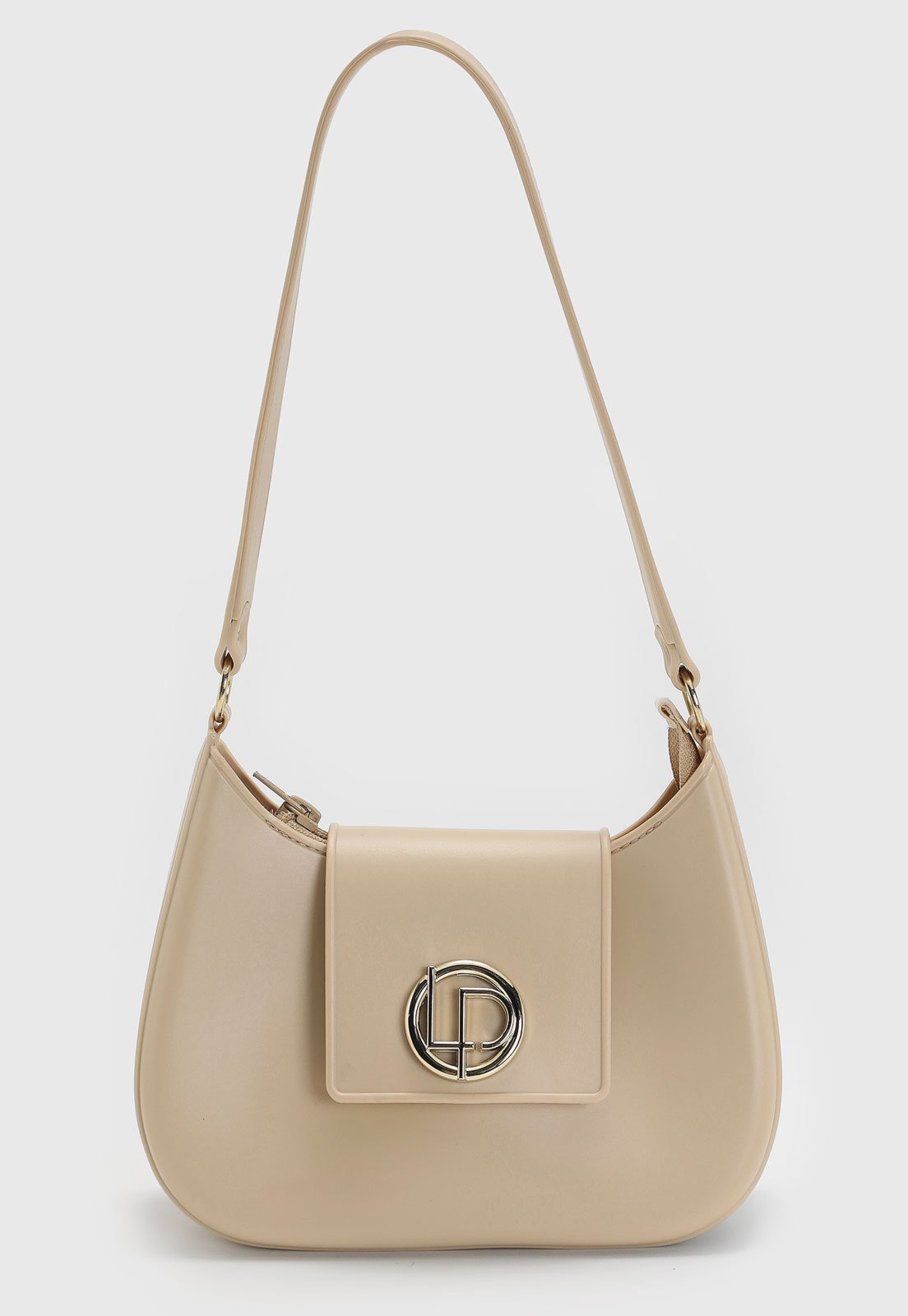 Bolsa Feminina Lança Perfume Média Estruturada Bege