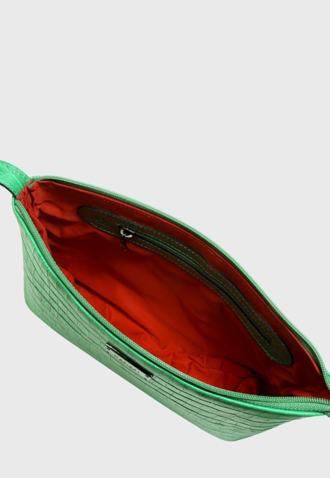 Vista 3 Bolsa Transversal Couro Mariart 2190MRT Pop Croco Green verde green Mariart verde green