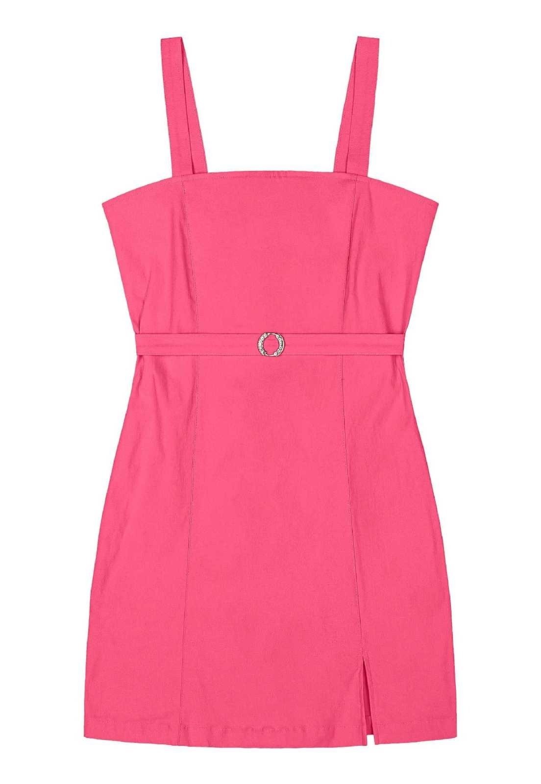 Vista 3 Infantil - Vestido Juvenil com Alças Gloss rosa Gloss rosa