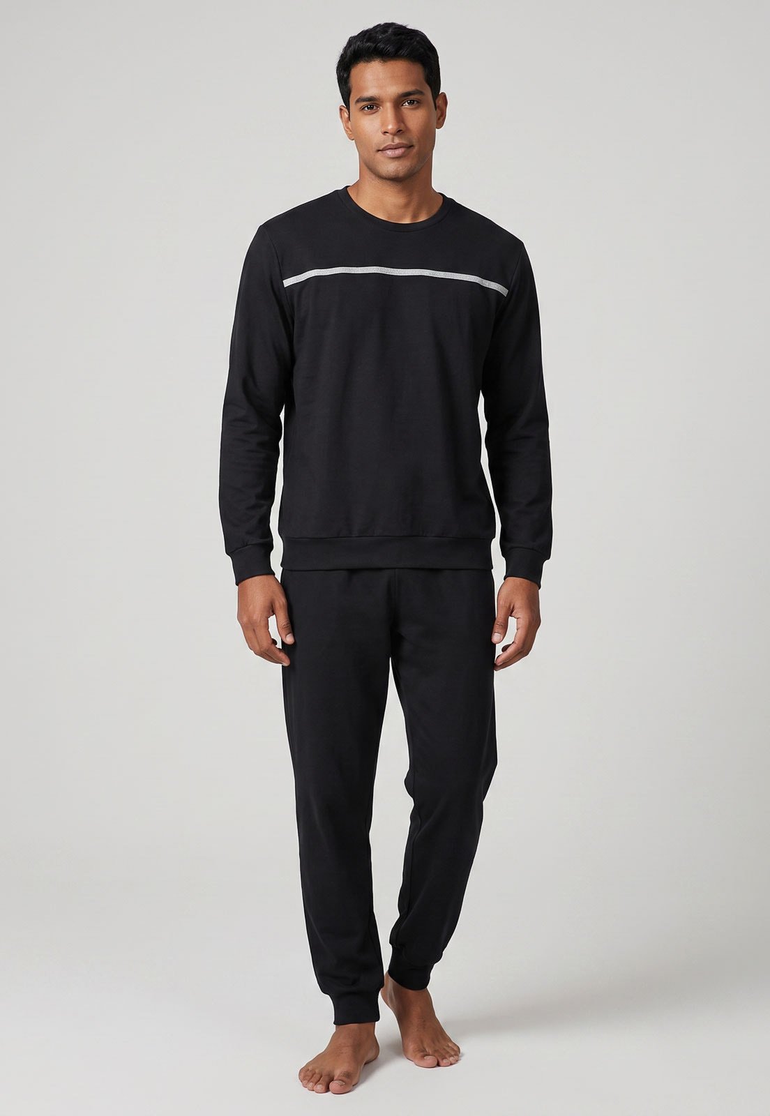 Conjunto Pijama Masculino Hering Longo Preto