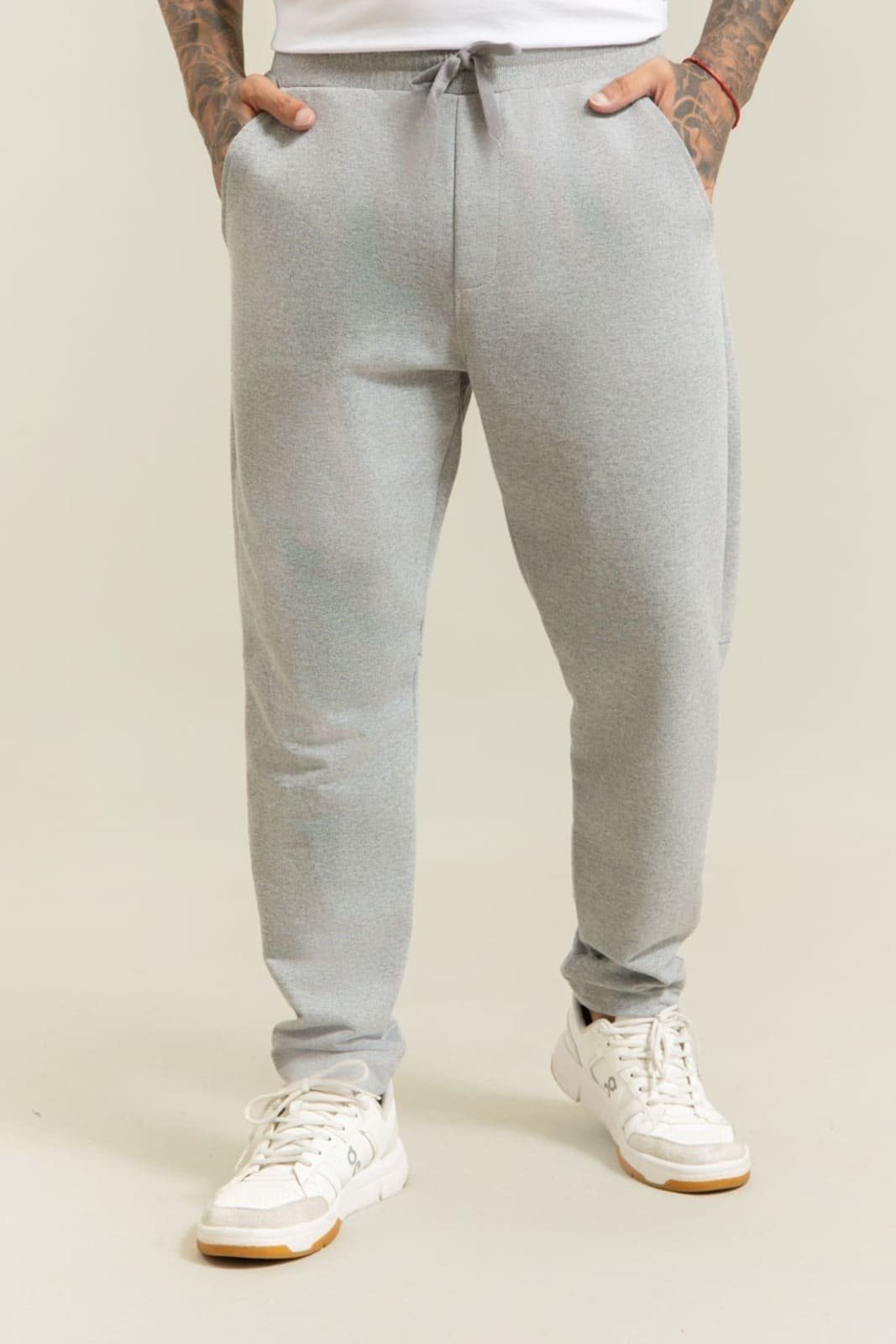 Calça Moletom Masculina Color Com Elástico e Cordão Dialogo Mescla