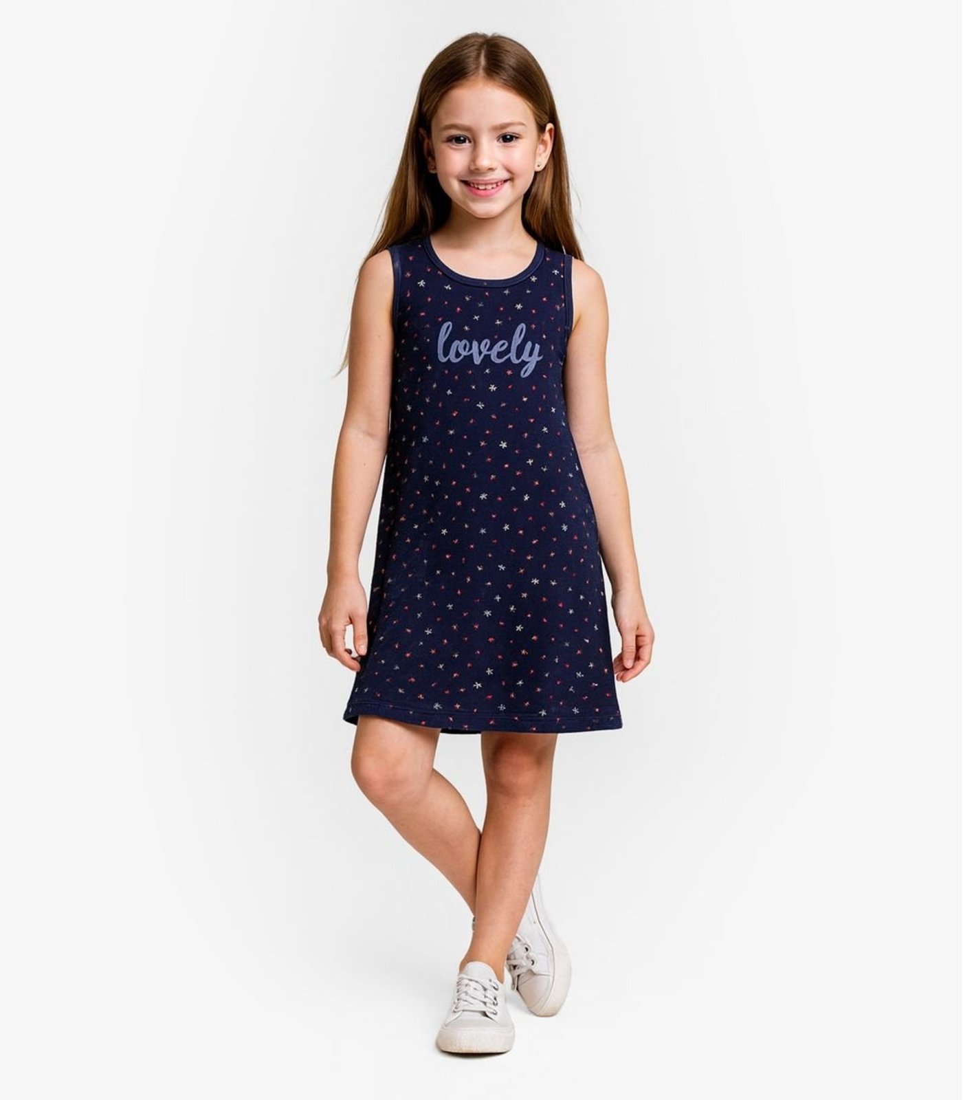 Vista 2 Infantil - Vestido Menina Select Rovitex Kids azul Rovitex Kids azul