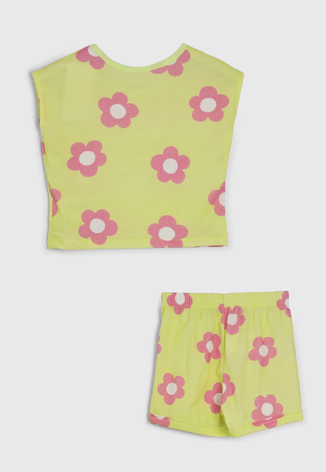 Vista 3 Infantil - Conjunto Curto Brandili Estampa Floral verde Brandili verde