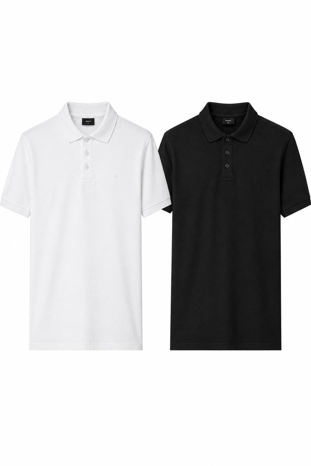 Kit Aramis 2 Polos Piquet Básico Preto e Branco