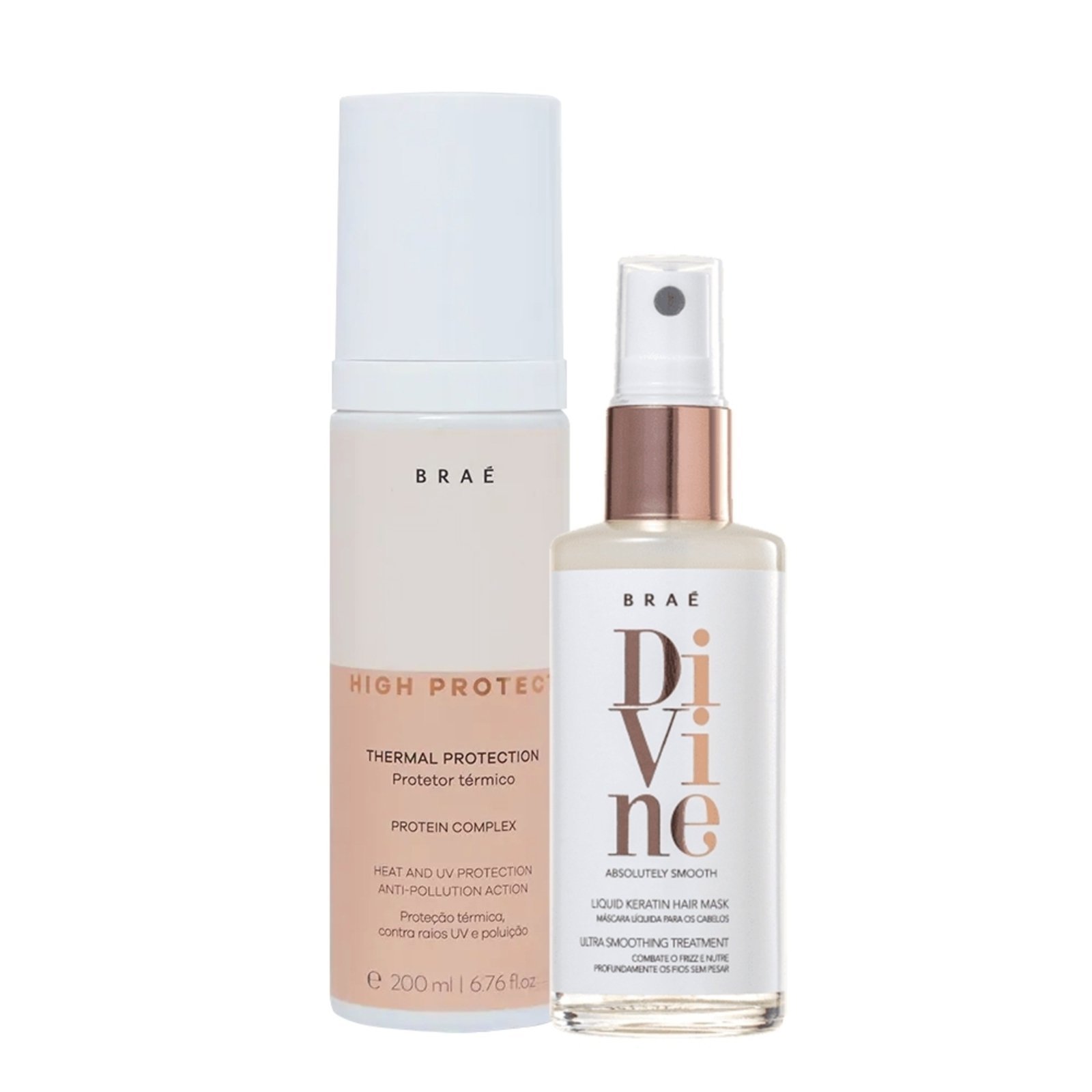 Vista 2 Kit Braé High Protect Thermal Protection e Braé Divine (2 produtos) multicolorido BRAÉ multicolorido