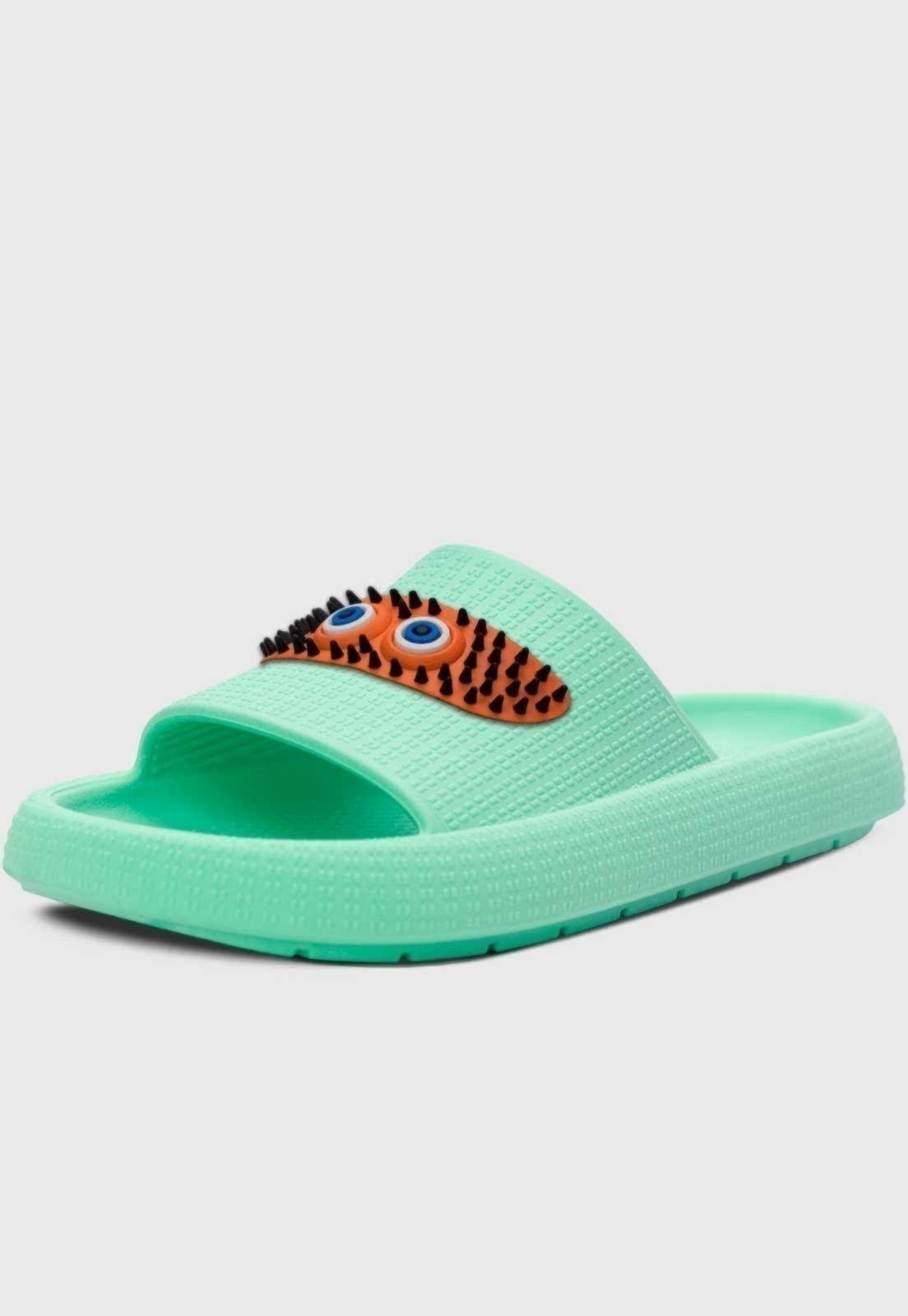 Infantil – Chinelo Estilo Nuvem Popidi Menino Olhinhos Verde