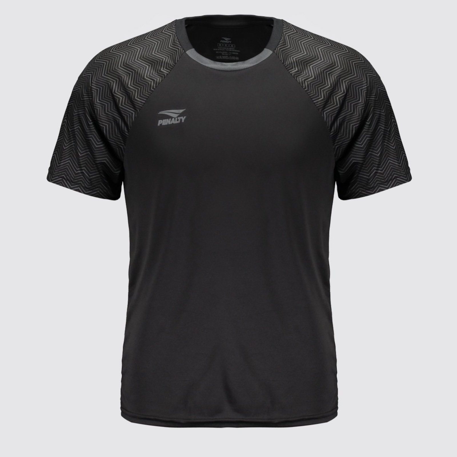 Camiseta Penalty Basic Bravo Preta e Cinza