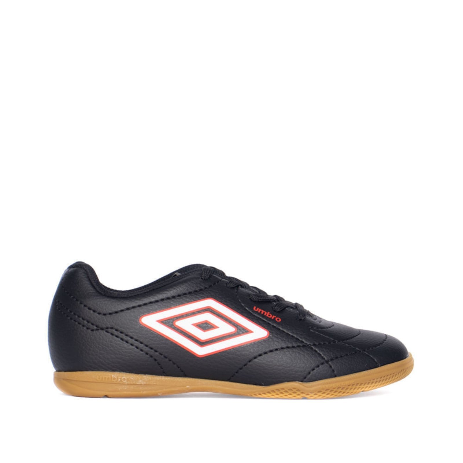 Vista 3 Infantil - Chuteira Umbro Futsal Class Jr. Vermelho preto Umbro preto