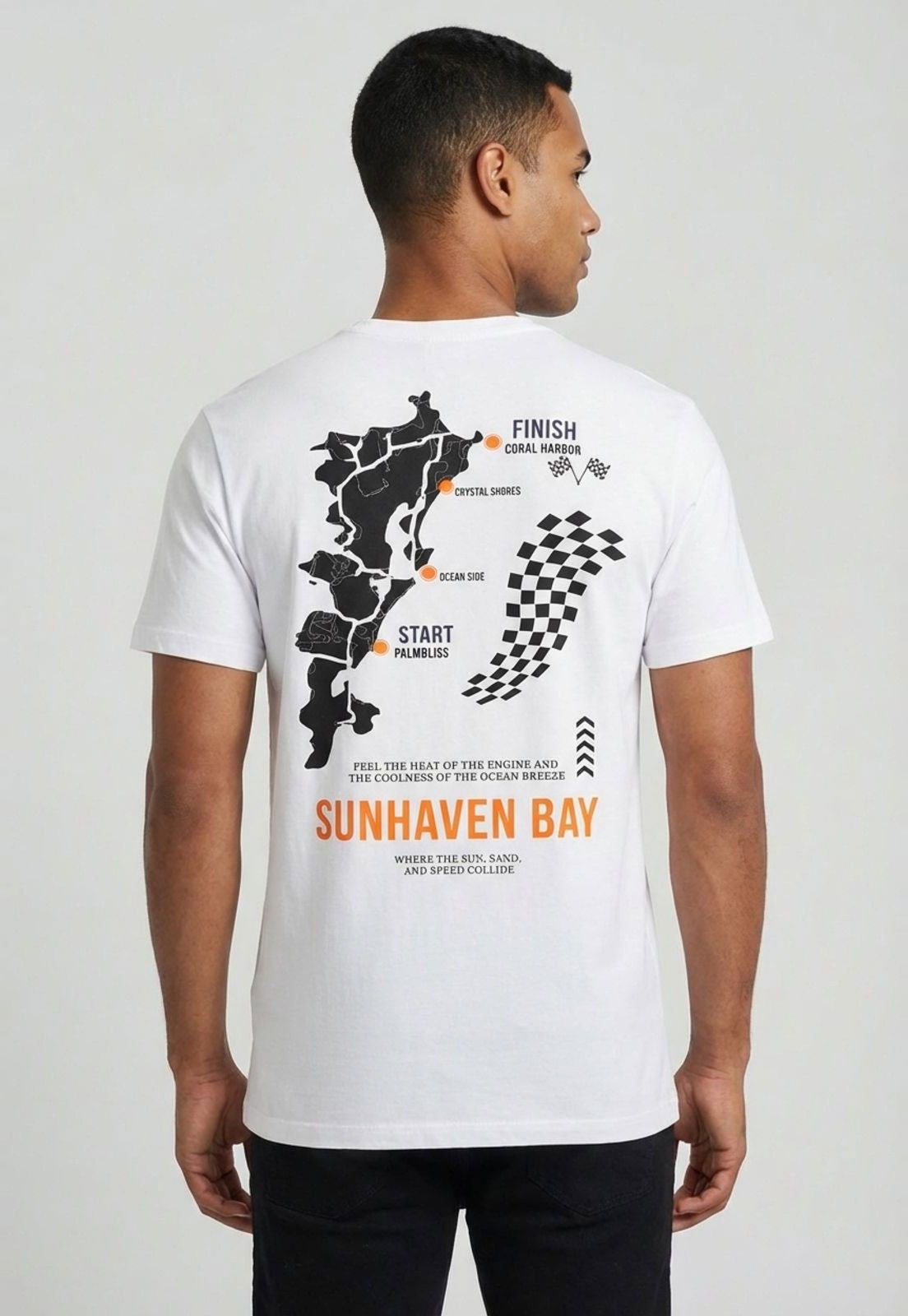 Vista 3 Camiseta Masculina Colcci Estampa Racing Branca branco Colcci branco