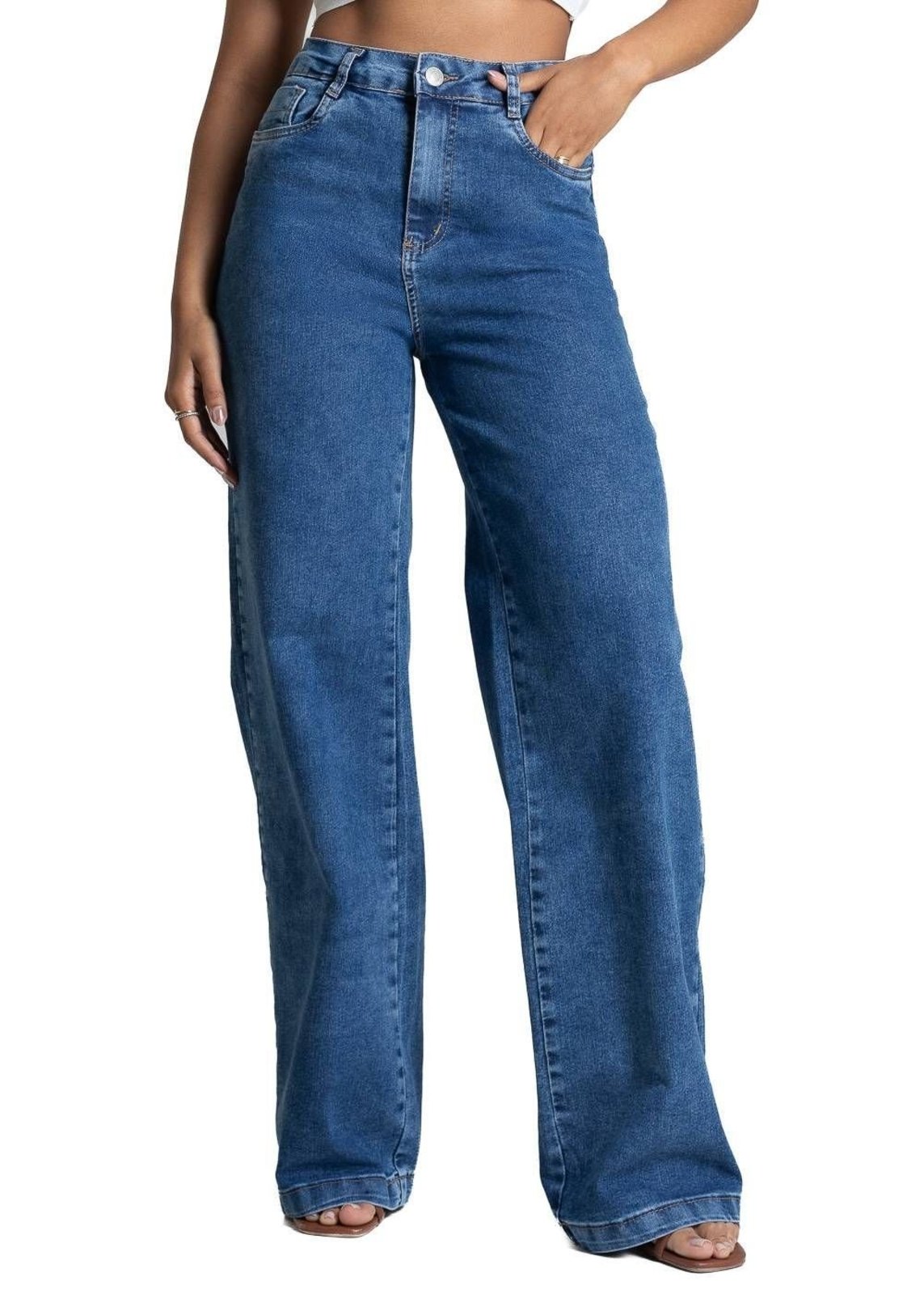 Calça Jeans Sawary Wide Leg - 282885 - Azul - Sawary