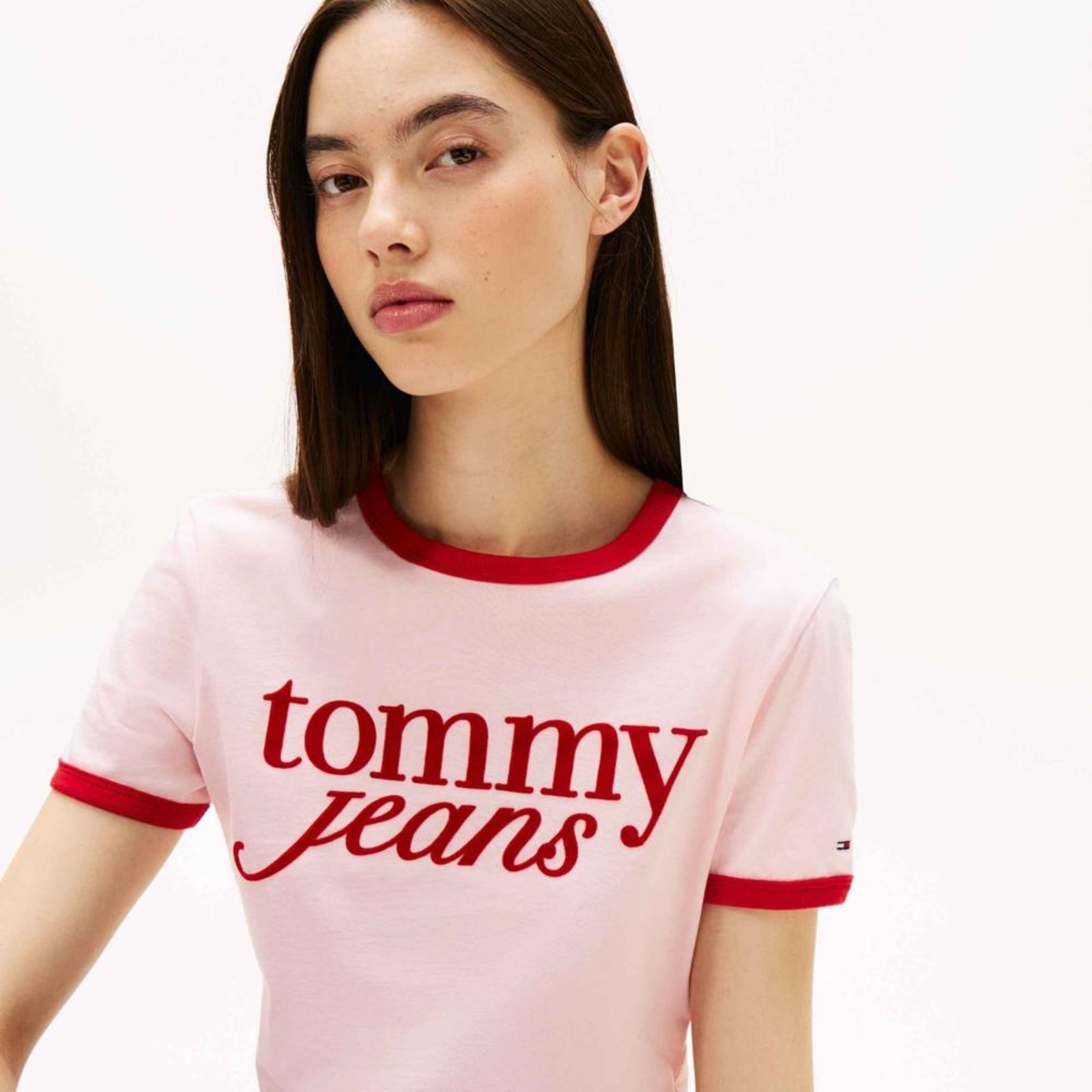 Vista 3 Camiseta Slim com Logo - EGG Tommy Jeans rosa Tommy Jeans rosa
