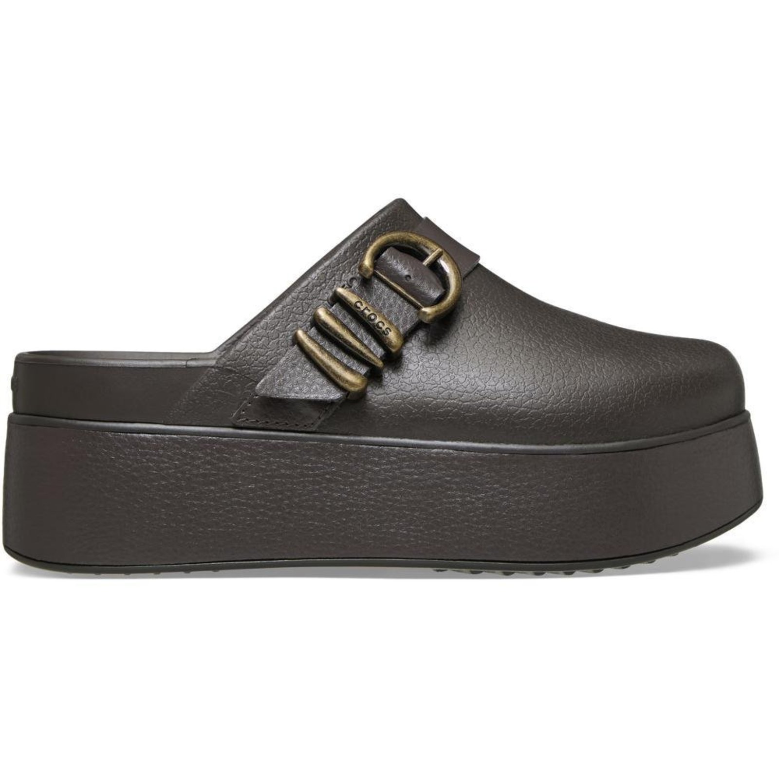 Sandália Crocs Dylan Platform Boho Buckle Clog Espresso Marrom