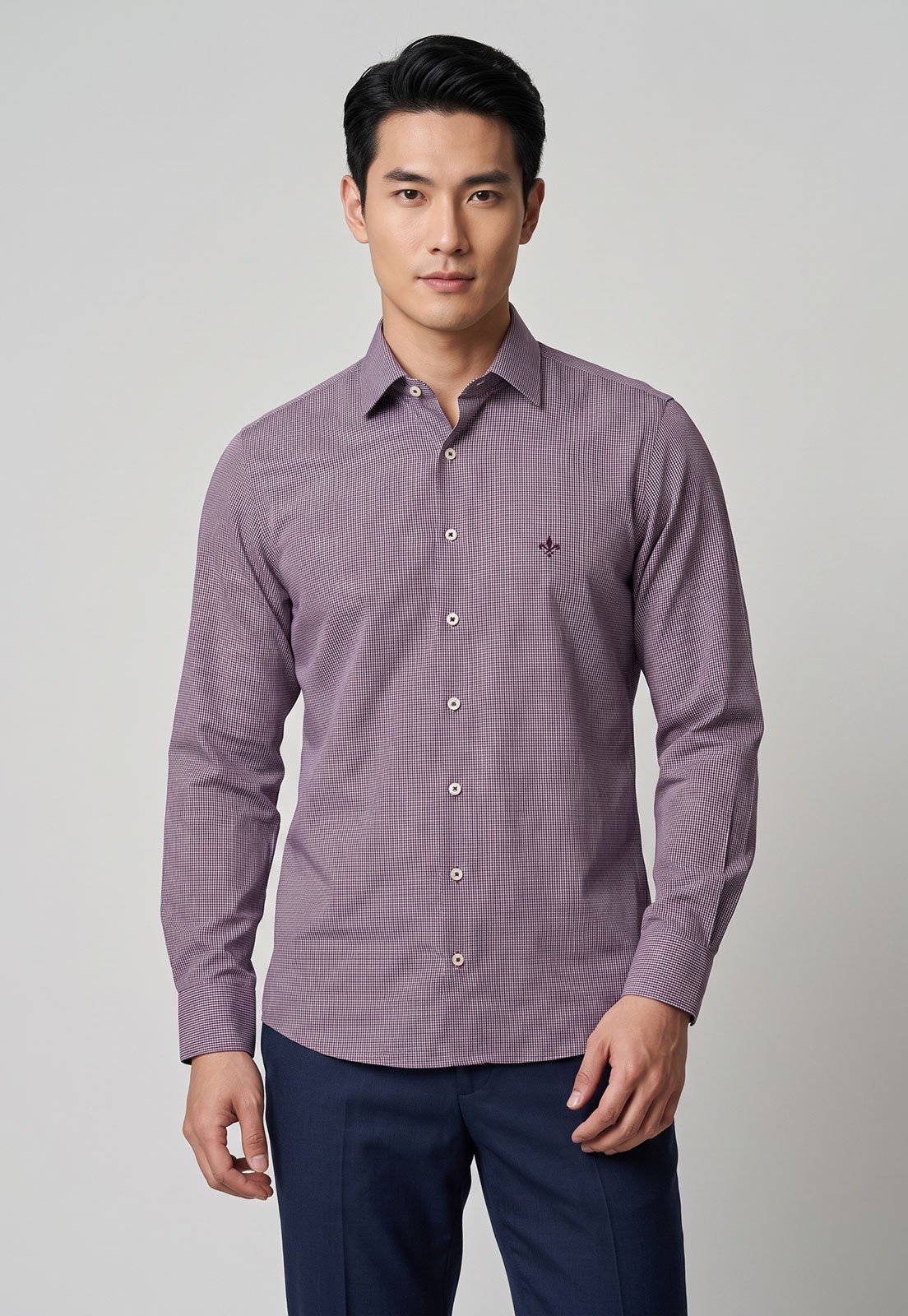 Camisa Masculina Dudalina Xadrez Marrom