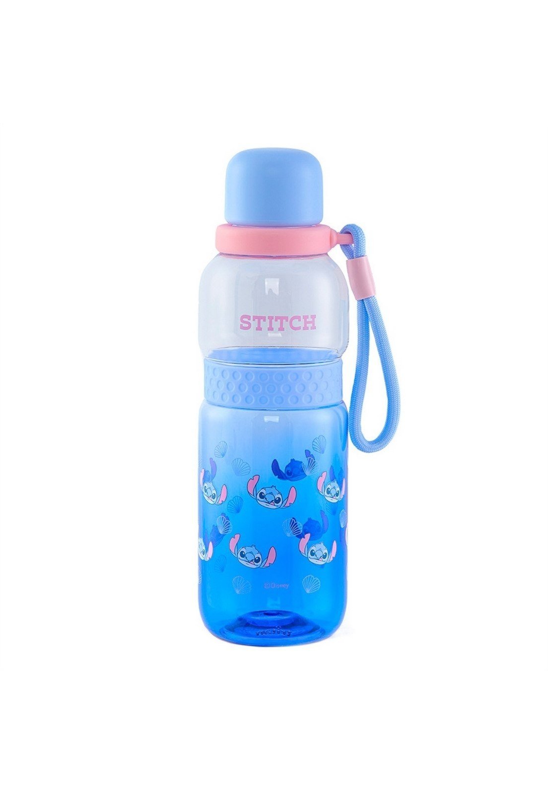 Infantil - Garrafa Stitch Azul Antivazamento Passeio Escola Disney