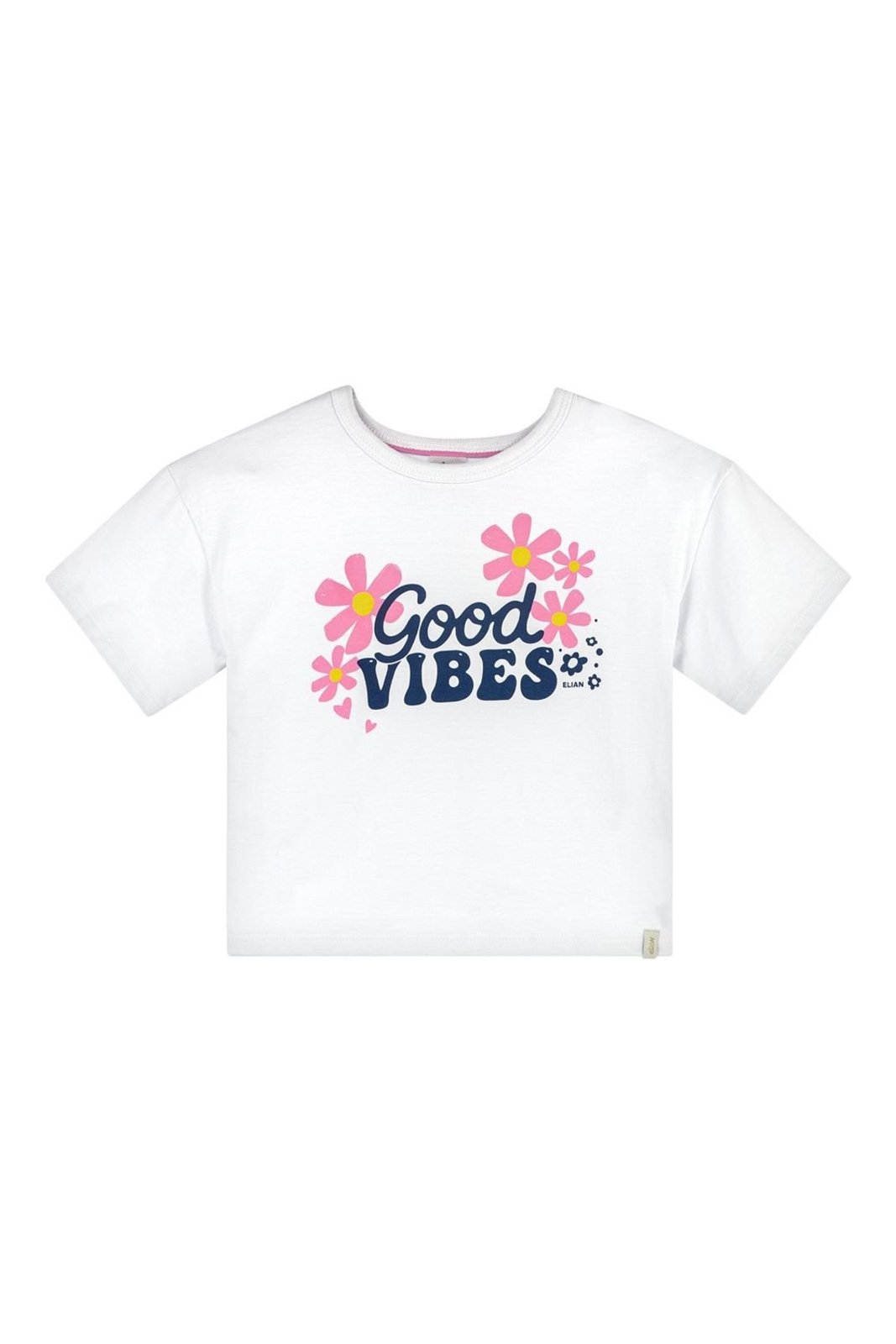 Infantil - Blusa Menina Meia Malha Penteada Elian Branco