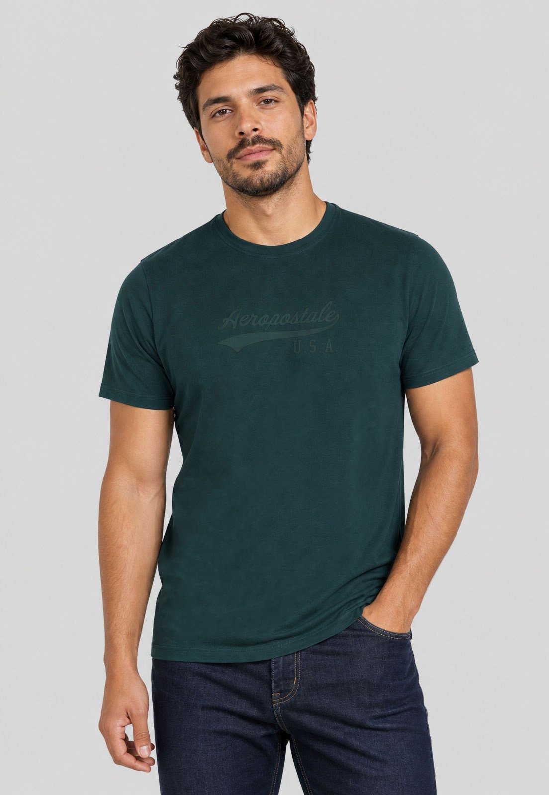 Camiseta Masculina Aeropostale Logo Verde