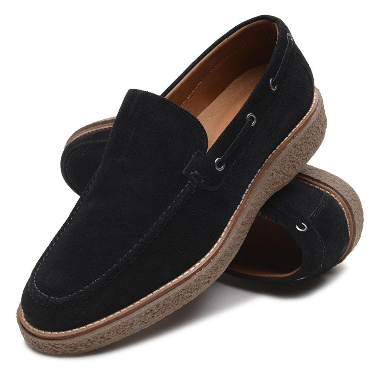 Sapato Casual Masculino Veritimo Dockside Mocassim Couro Clássico Slip On Confortável Preto
