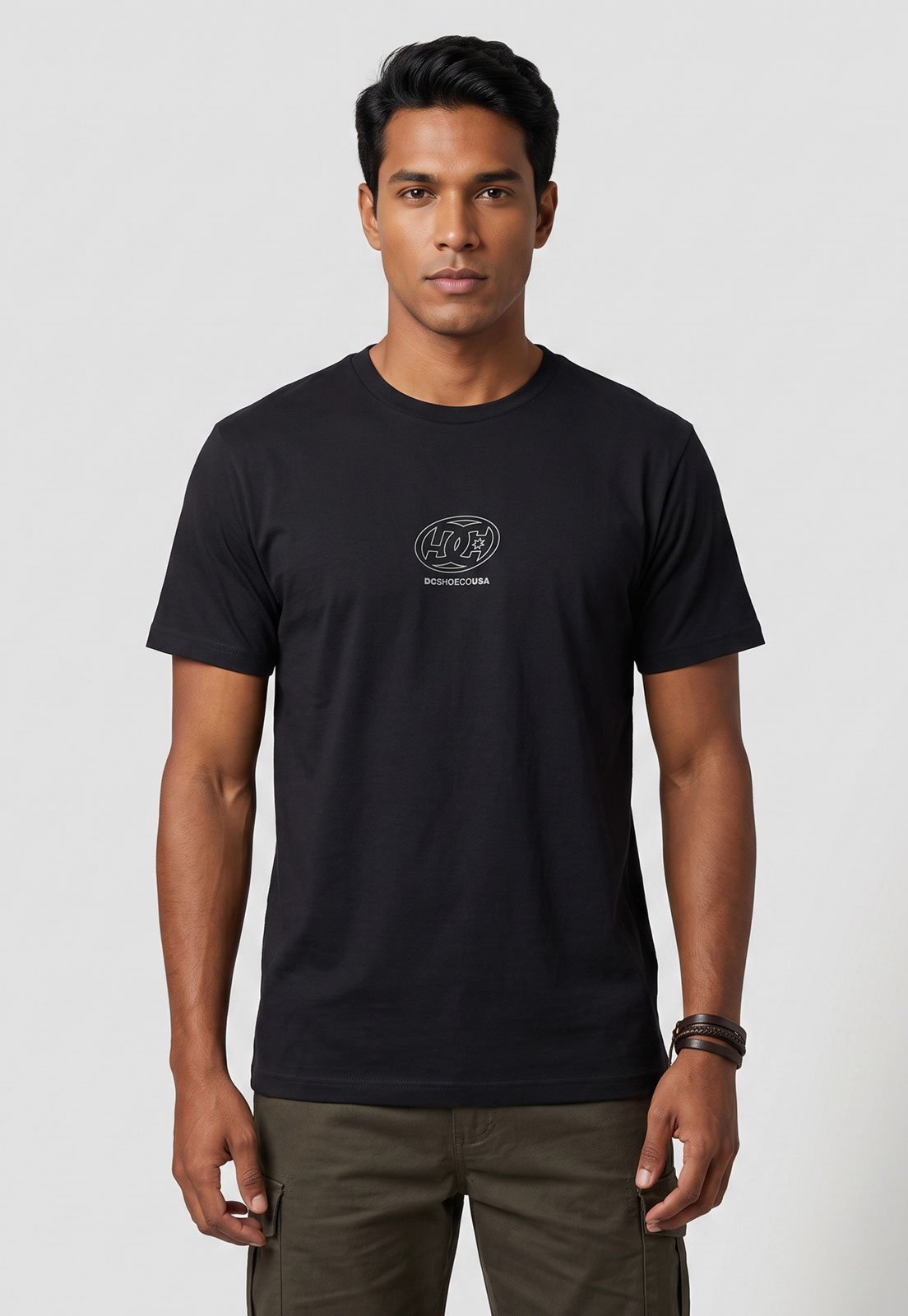 Camiseta Masculina DC Shoes Fast Bubble Outline Preta