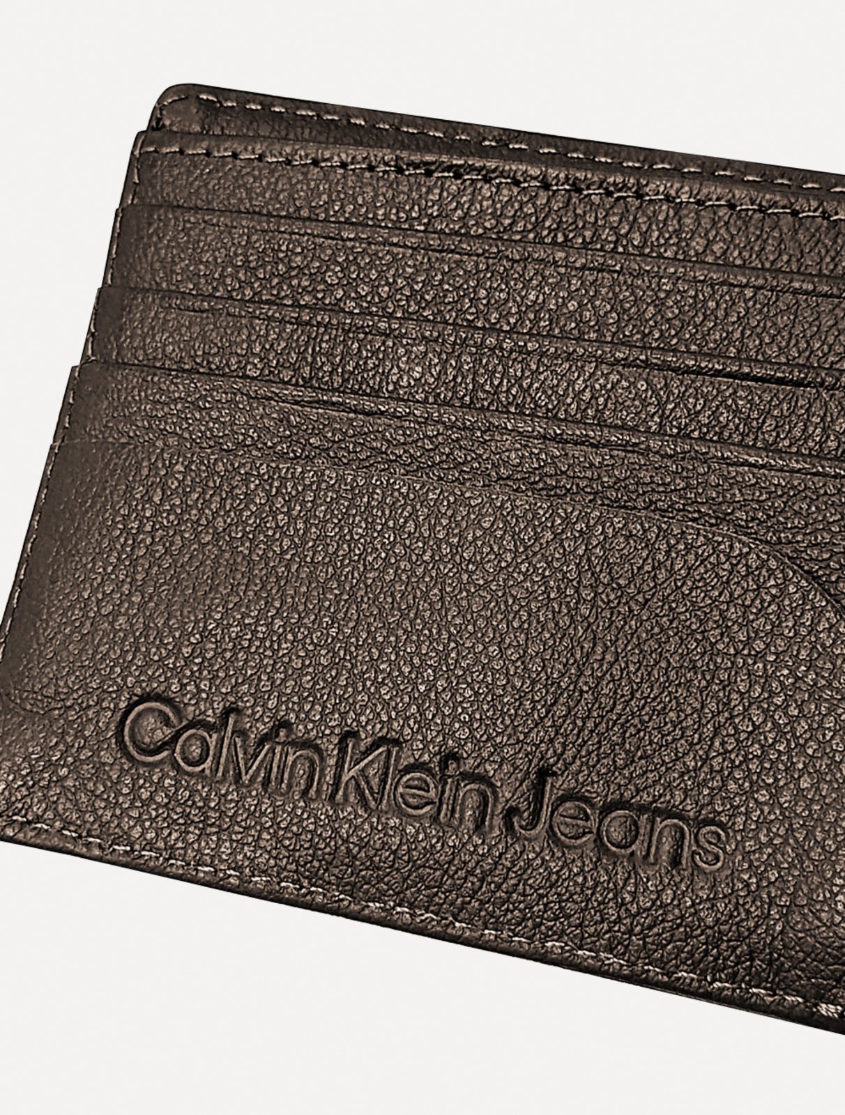 Vista 3 Carteira Calvin Klein Jeans Masculino Couro CKJ Est 1978 Full marrom Calvin Klein marrom