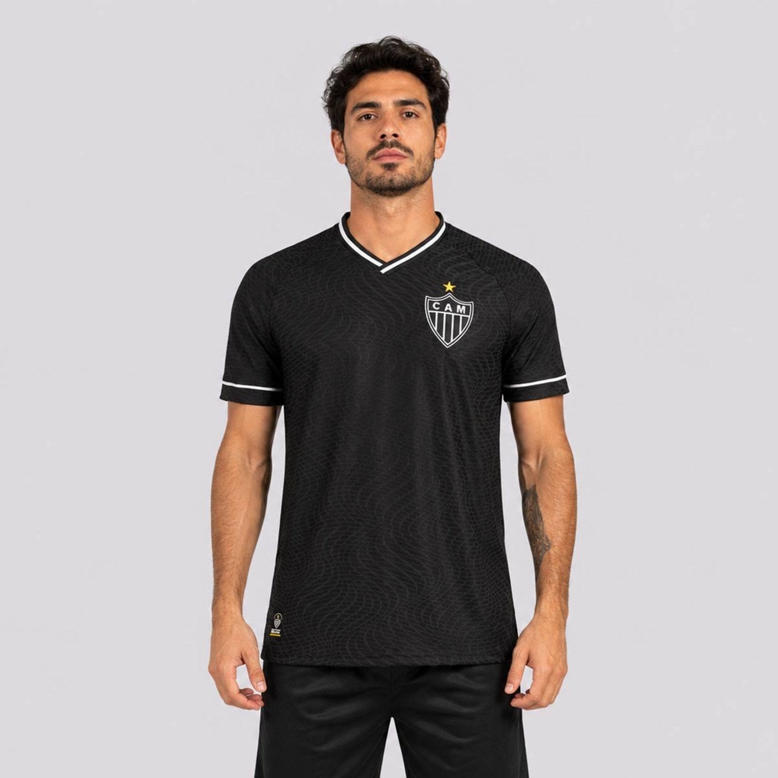 Camisa Atlético Mineiro Escudo Preta
