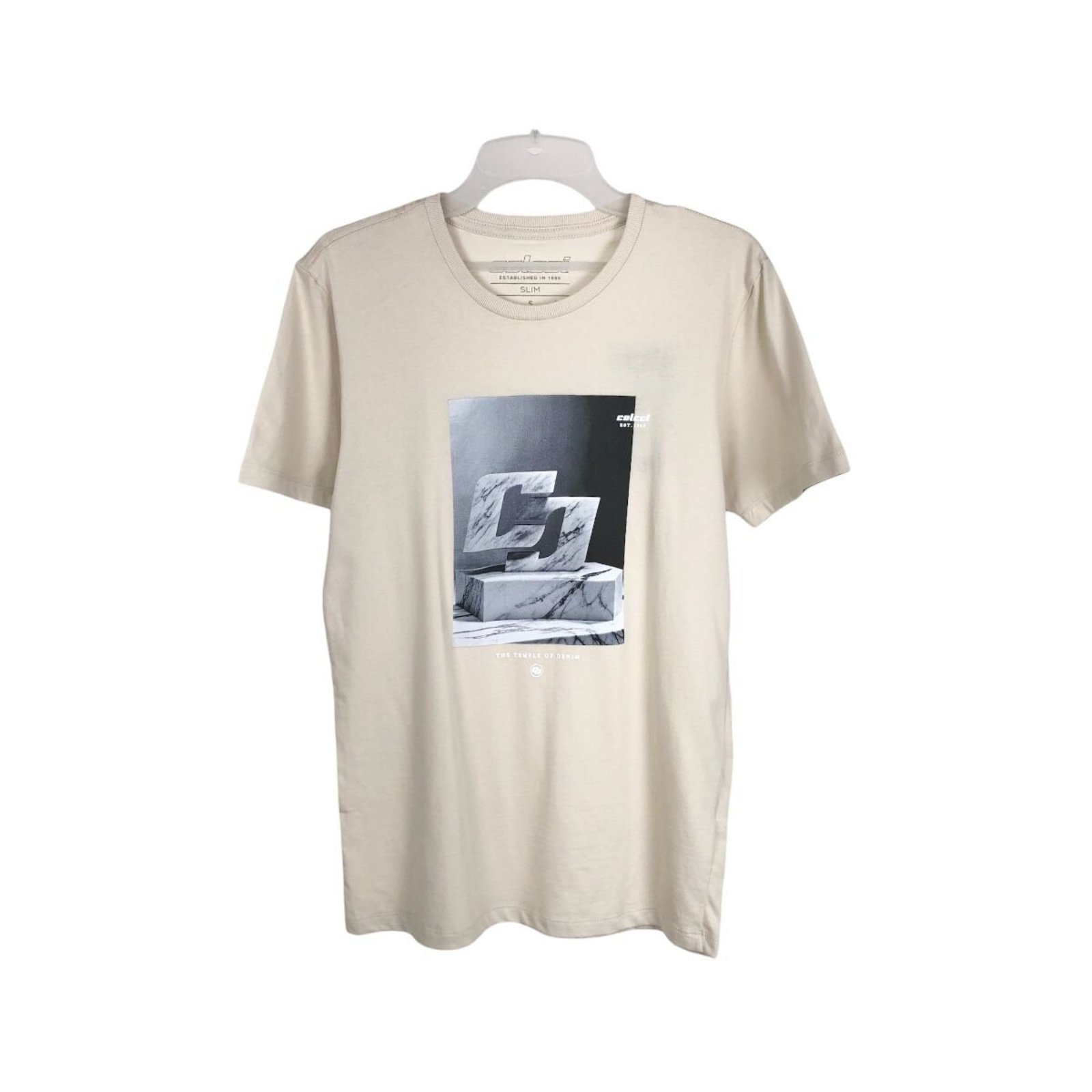 Camiseta Slim Logomania Temple Of Denim Colcci Bege