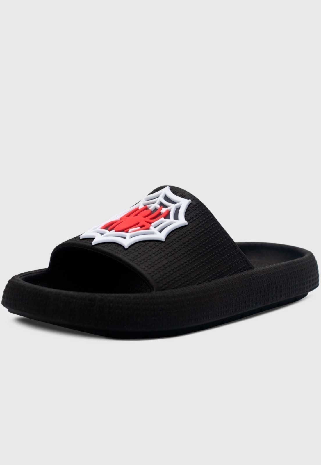 Infantil - Chinelo Estilo Nuvem Pópidi Menino Aranha Preto