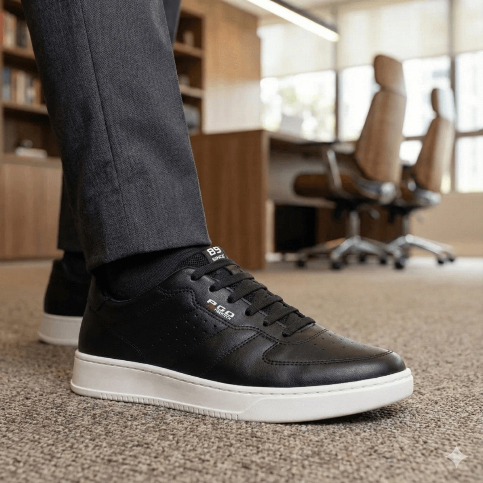 Sapatênis Masculino Pegada Fibertech Casual Preto