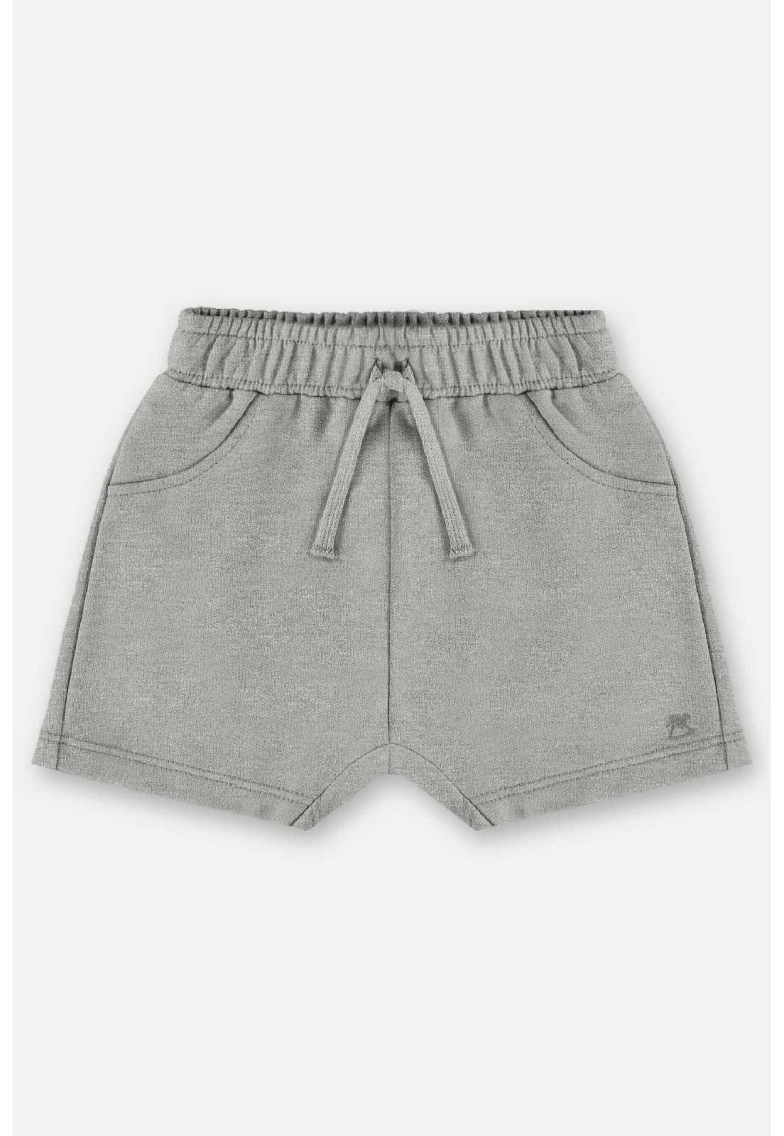 Infantil - Short em Moletom para Menino Up Baby Cinza