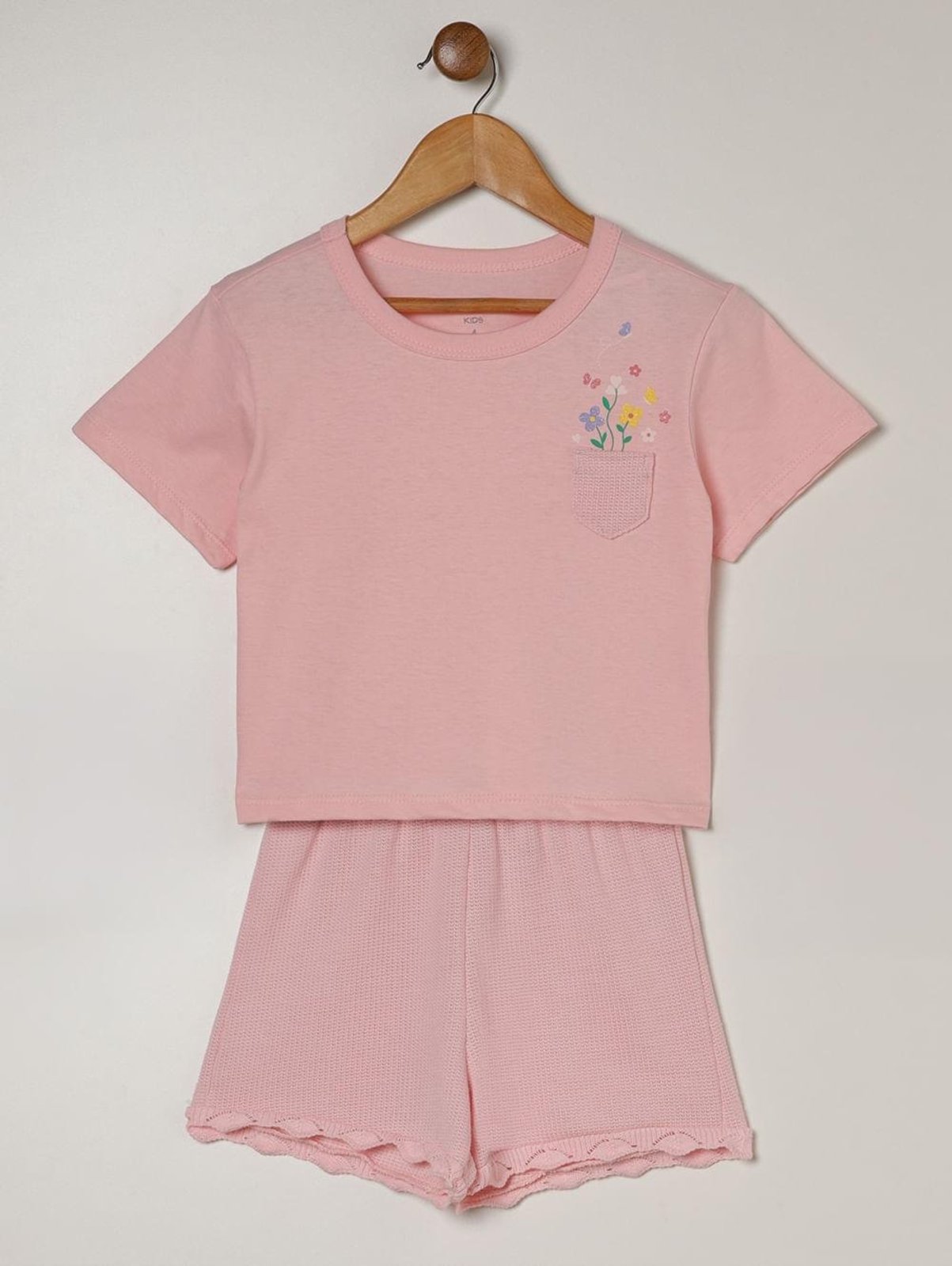 Infantil - Conjunto Curto Malha Para Menina - ROSA