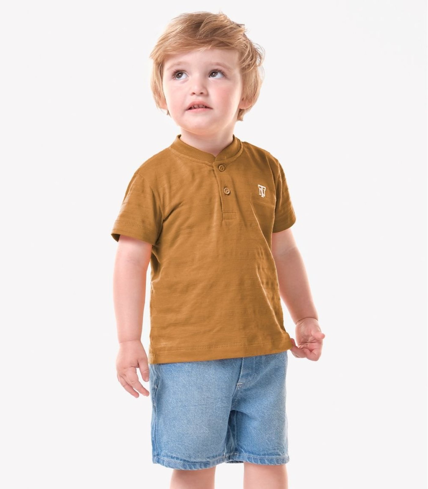 Infantil - Conjunto Camiseta Com Bermuda Trick Nick Marrom