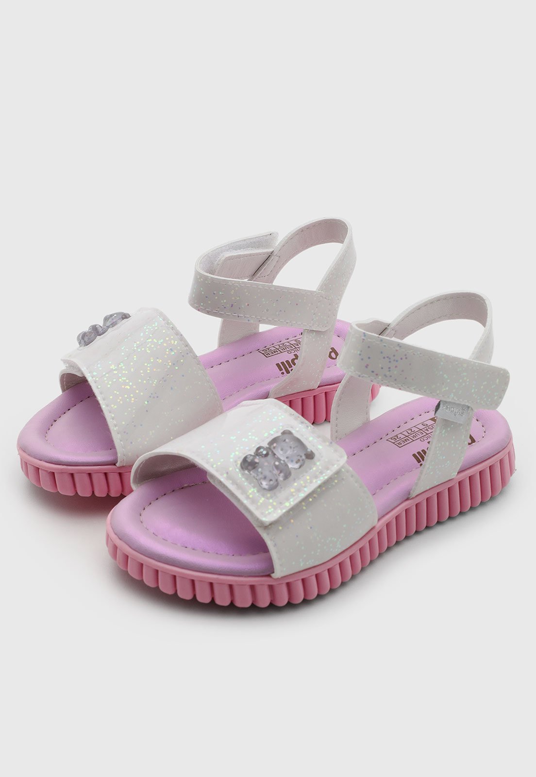 Infantil - Sandália Pampili Candy Detalhe Brilhante Branca
