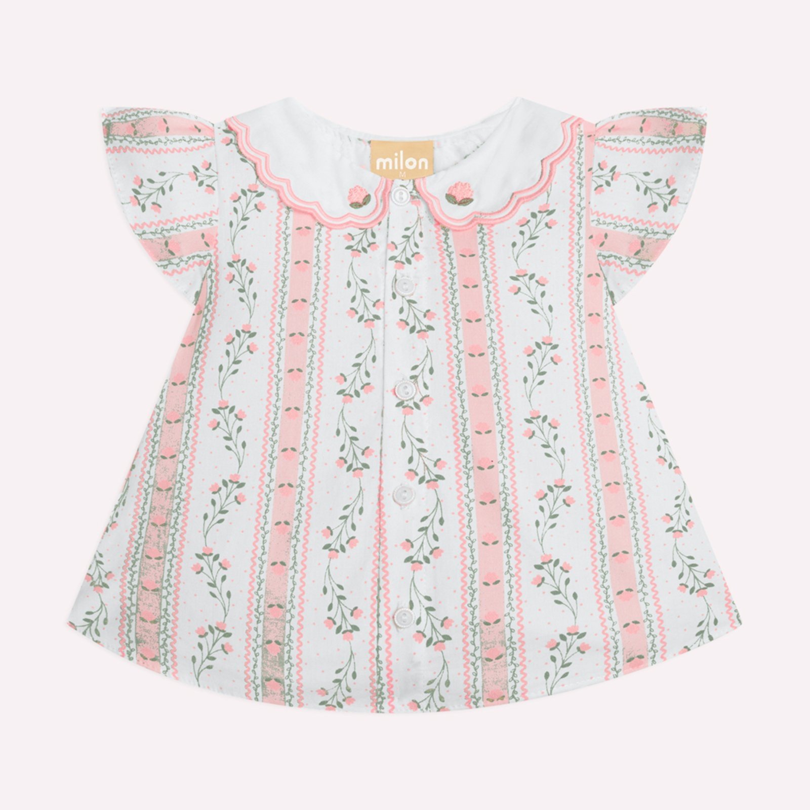 Vista 3 Infantil - Conjunto Menina em Tricoline Milon vermelho Milon vermelho