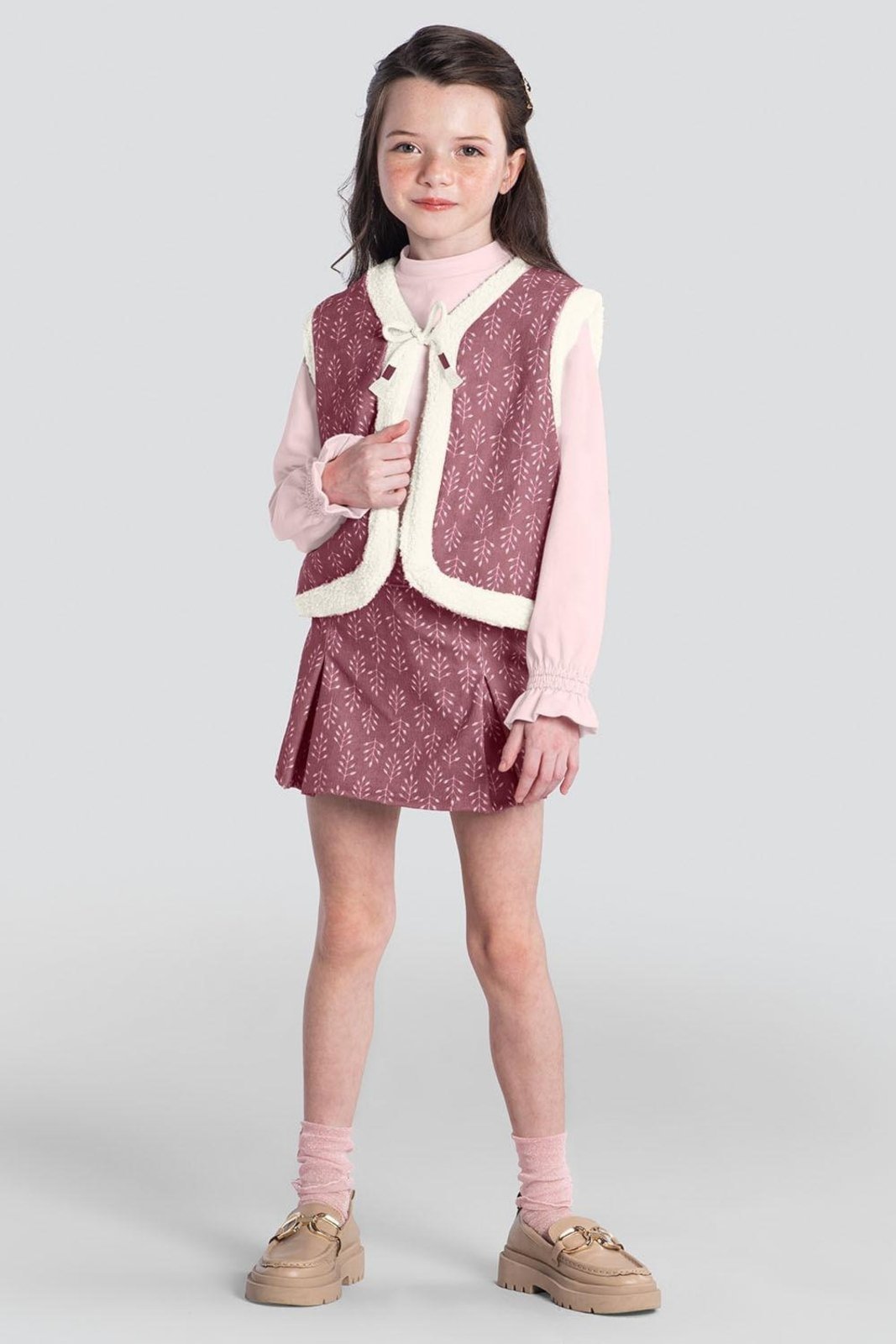 Infantil - Colete menina floral Mundi