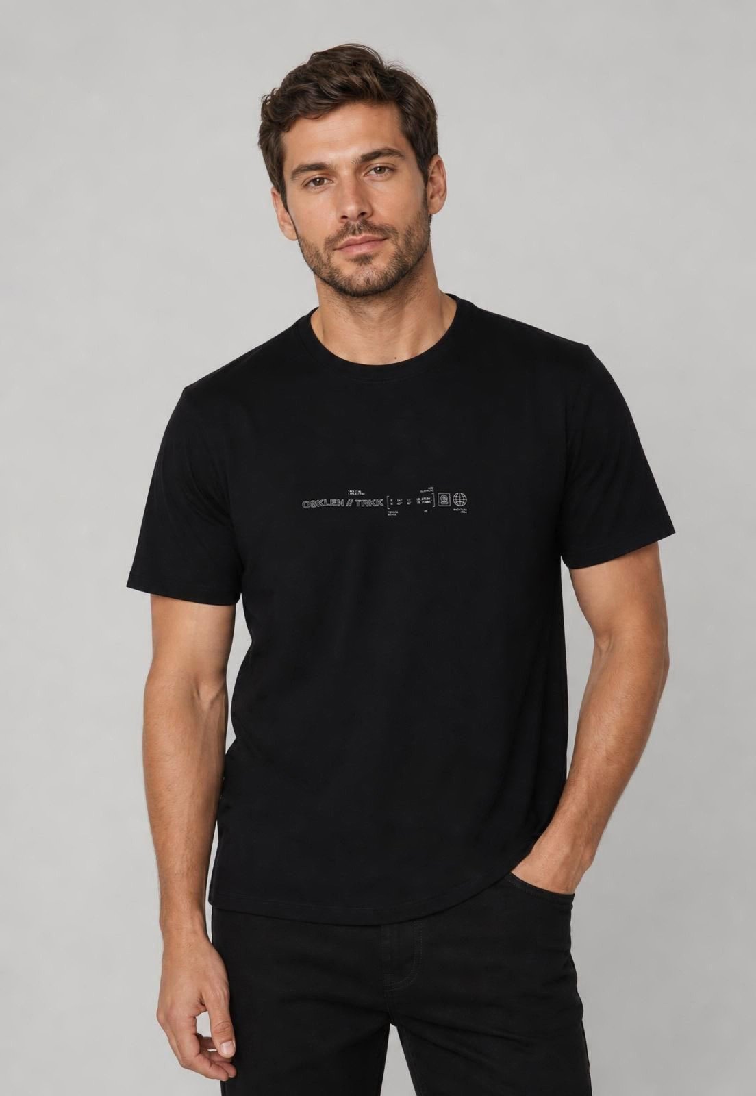 Camiseta Masculina Osklen Gola Redonda Preta