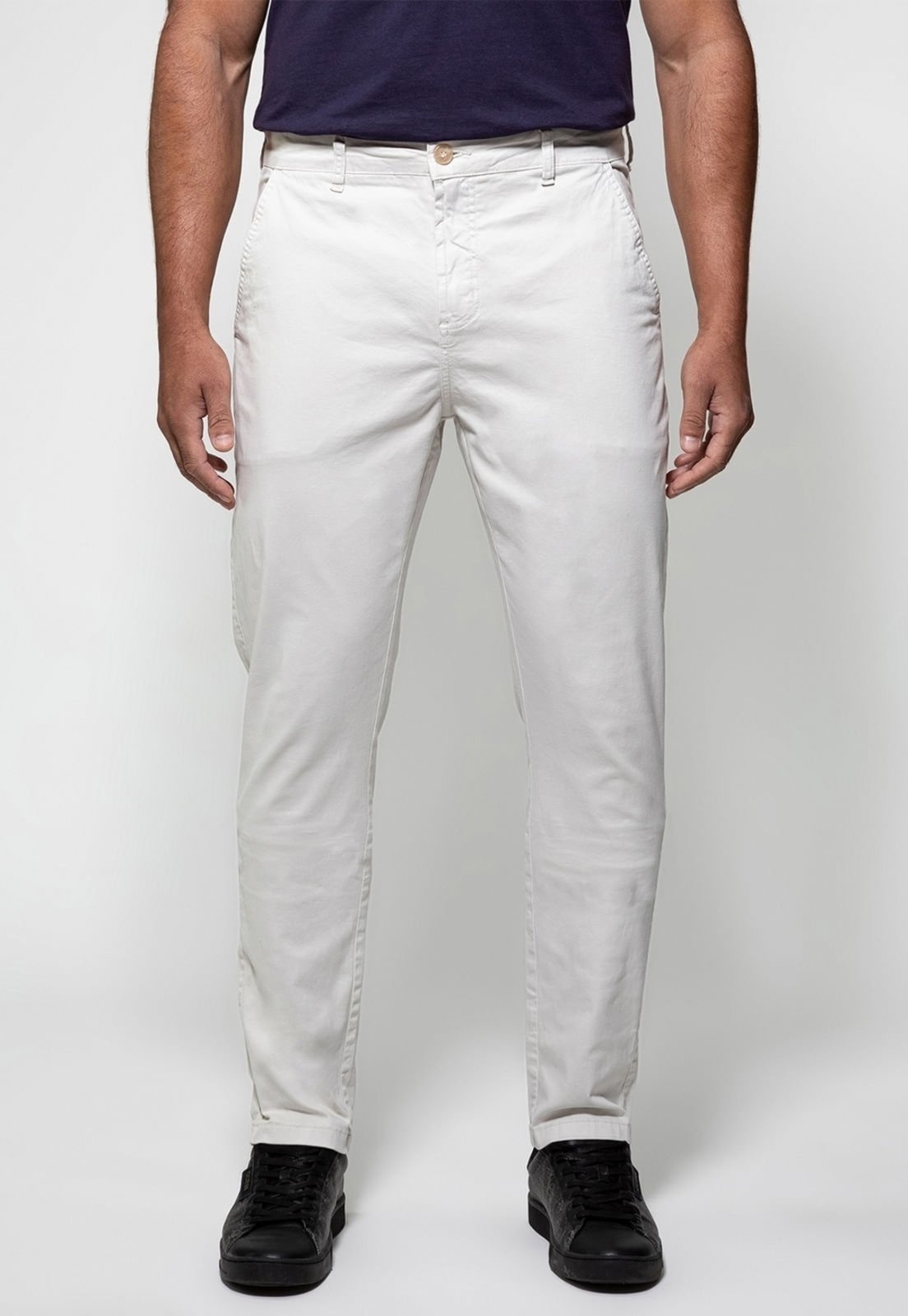 Calça Guess Chino Slim Cinza Claro